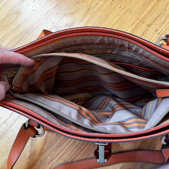 Orange Etienne Aigner Leather Purse - Picture 9 of 14